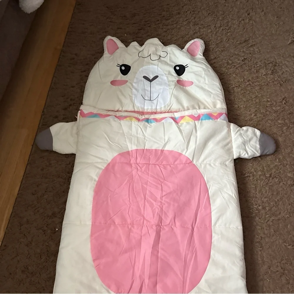 Firefly Izzy the Llama Sleeping Bag W/ Duffle Carrying Case Kids Girls Pink